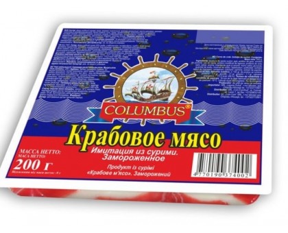 Крабовое мясо "Columbus" (25шт*200гр)