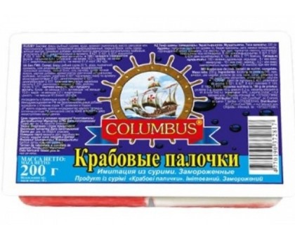 Крабовые палочки Columbus (200гр/30шт)